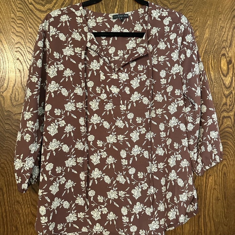 West Kei Mauve Pink Floral Blouse